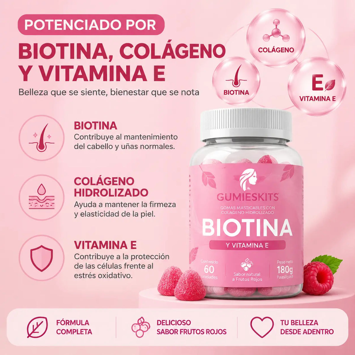 Gomitas Biotina + Vitamina E